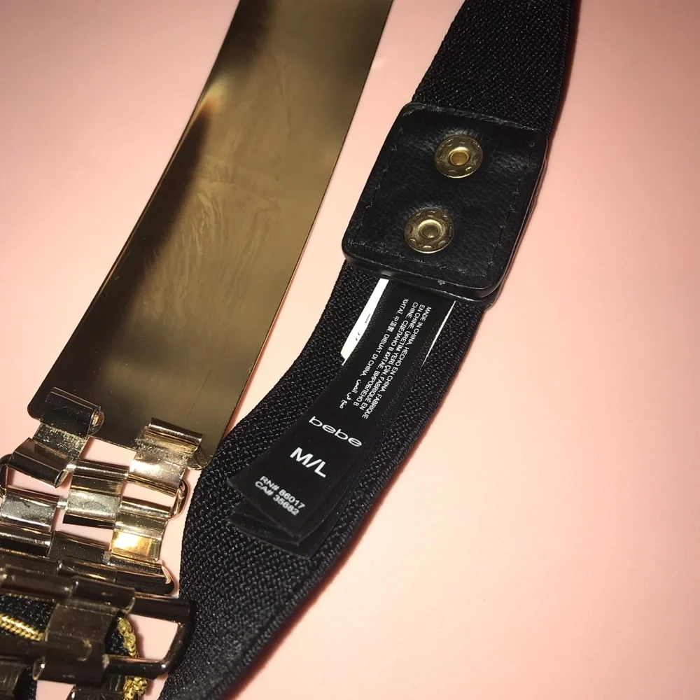 Bebe gold elastic belt - Picture 2 of 5